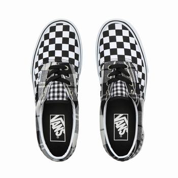 Damske Tenisky Na Platforme Vans Plaid Checkerboard Era Čierne/Biele VA26HRSJP